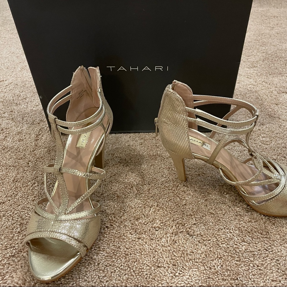 BNIB Tahiti Bella Gold Stunning Heels 6.5